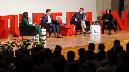 The Age of AI panel discussion © TU Berlin / Michael Setzpfand