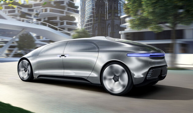 Mercedes-Benz F 015 Luxury in Motion im Stadtverkehr der Zukunft © Daimler